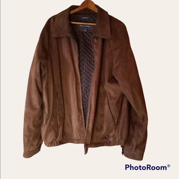 Perry Ellis Other - Men’s Perry Ellis Portfolio Brown Microfiber Faux XL